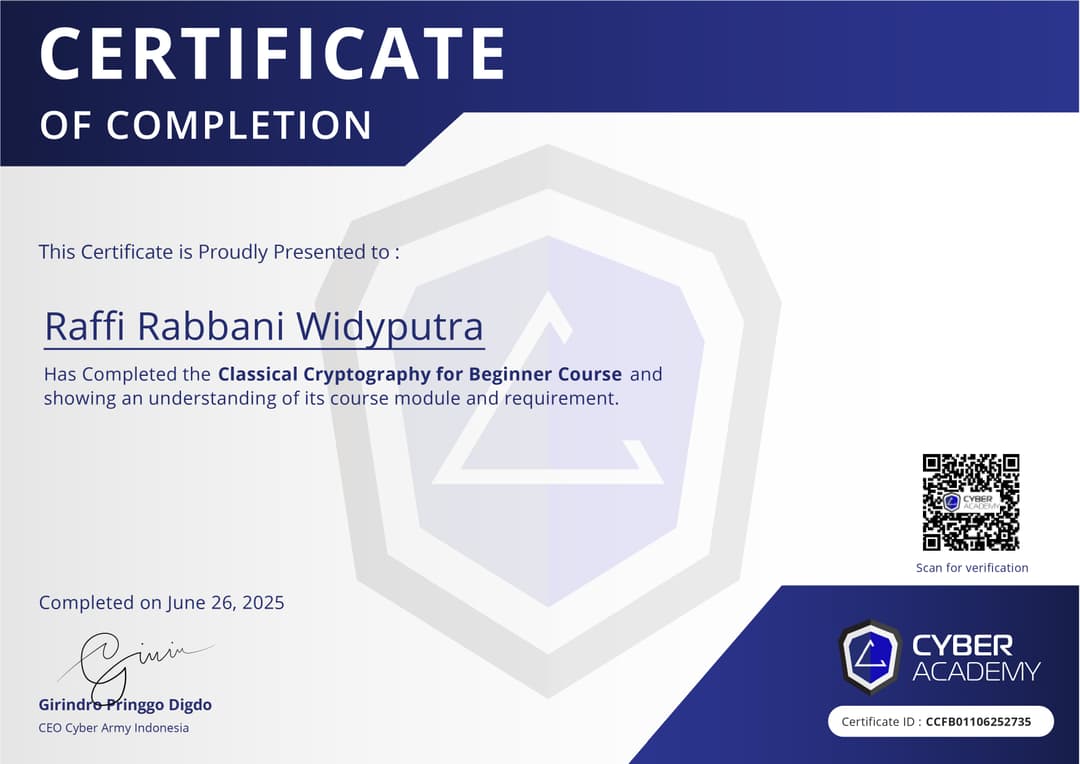 Classical Cryptography for Beginner