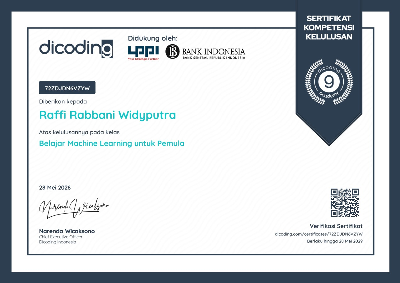 Belajar Machine Learning untuk Pemula