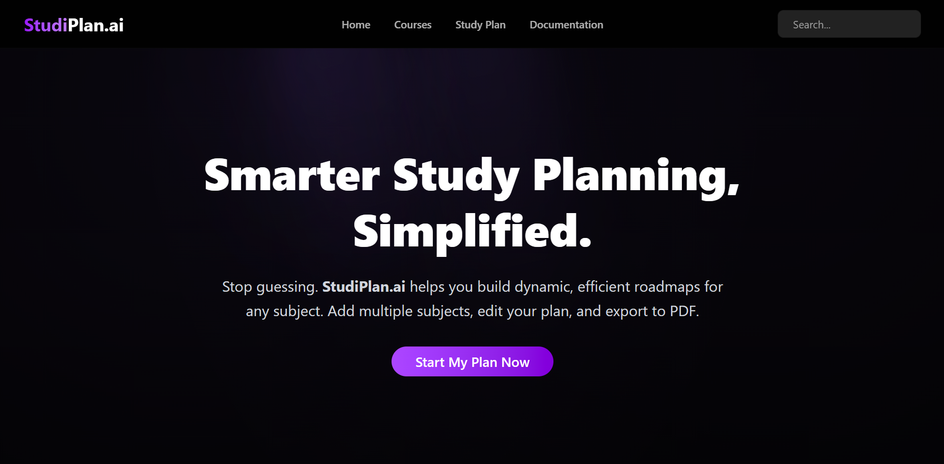 Study Plan Builder Project